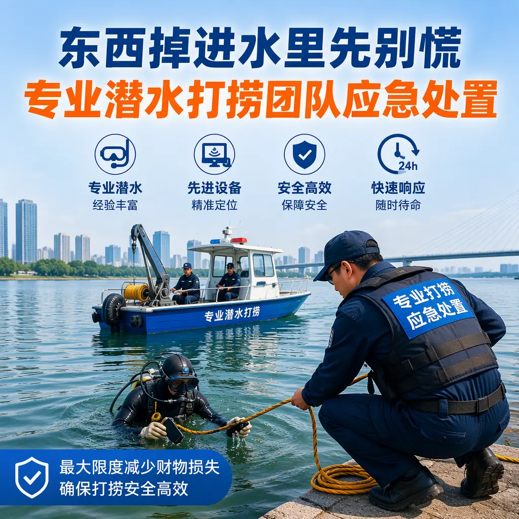 秦安东西掉进水里先别慌，专业潜水打捞团队应急处置